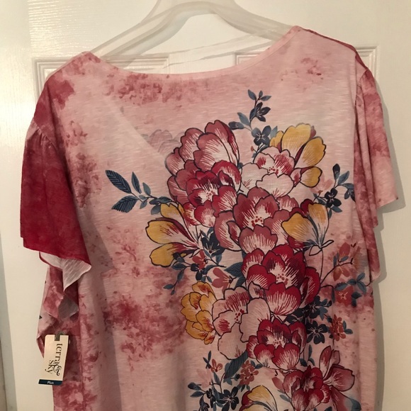 COPY - Terra & Sky new flutter sleeve top - Picture 2 of 3